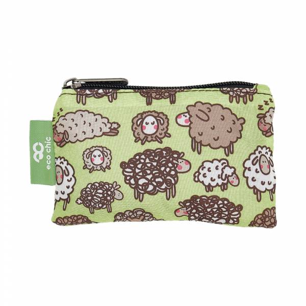 CP05 Green Cute Sheep Zip Wallet
