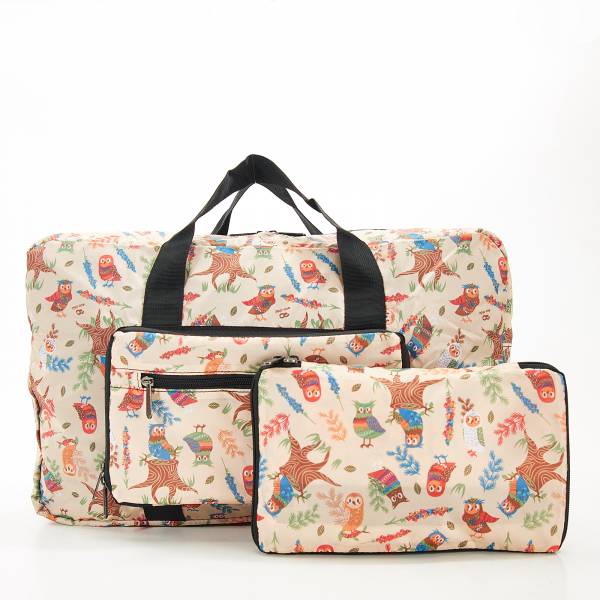 D07 Beige Owl Holdall x2