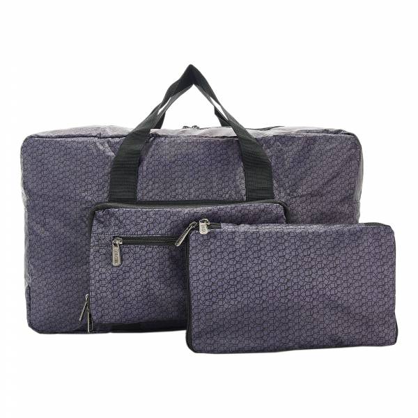 D13 Black Disrupted Cubes Holdall x2