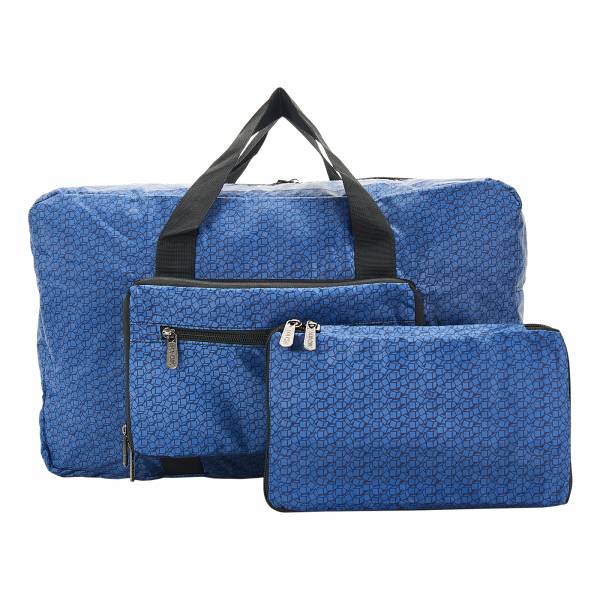 D13 Navy Disrupted Cubes Holdall x2