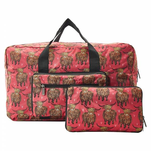 D20 Red Highland Cow Holdall x2