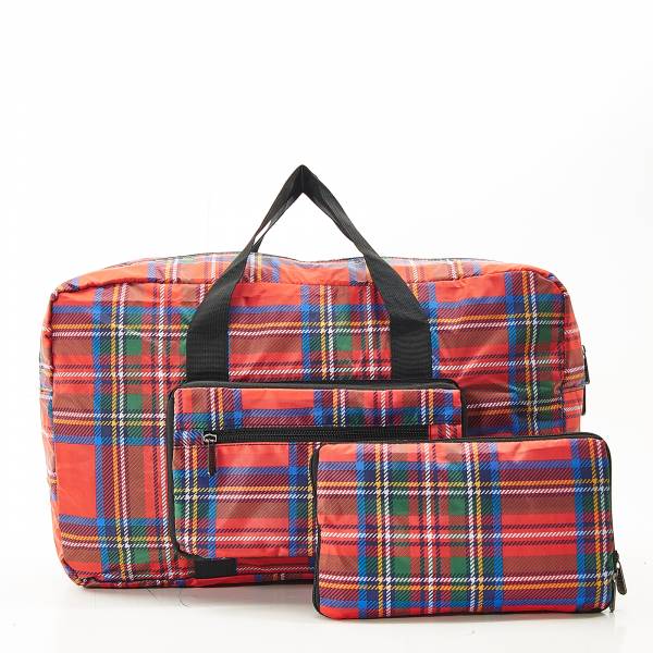 D26 Red Tartan Holdall x2