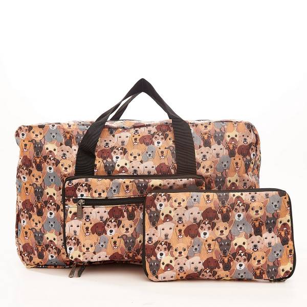 D32 Beige Stacking Dogs Holdall x2