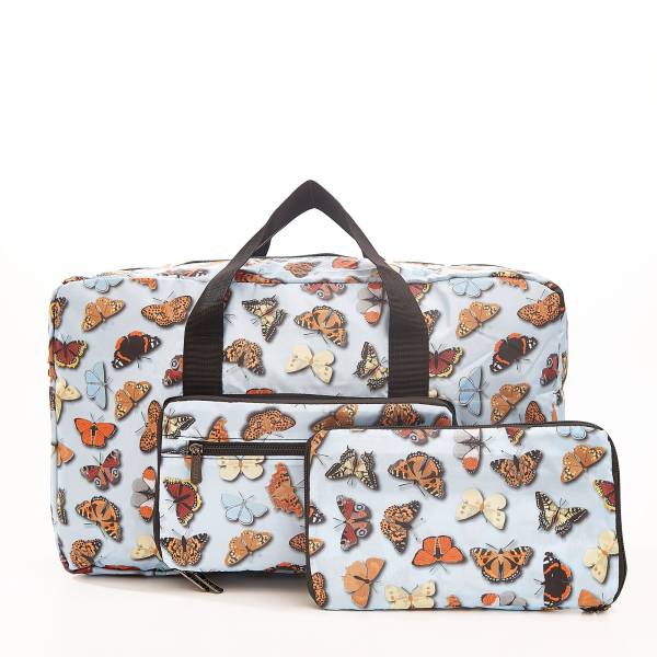 D33 Blue Wild Butterflies Holdall x2