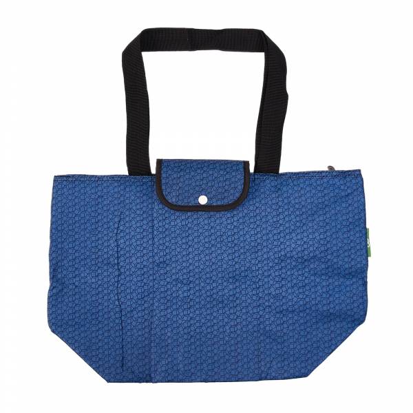 E16 Navy Disrupted Cubes Large Cool Bag