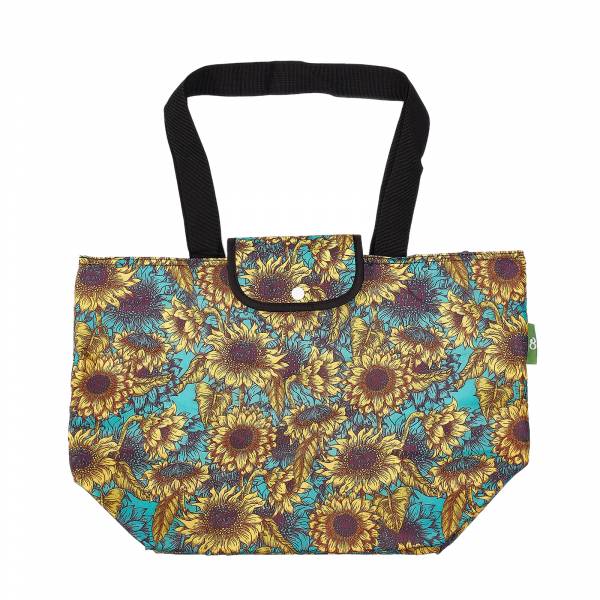 E22 Teal Sunflower Insulated Shopping Bag x2
