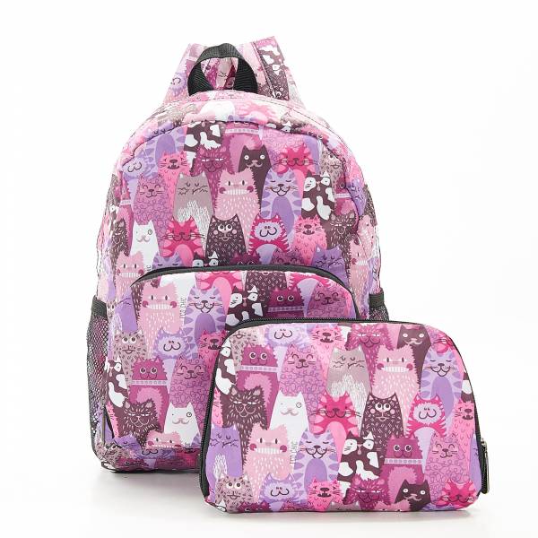 G07 Purple Stacking Cats Backpack Mini x2