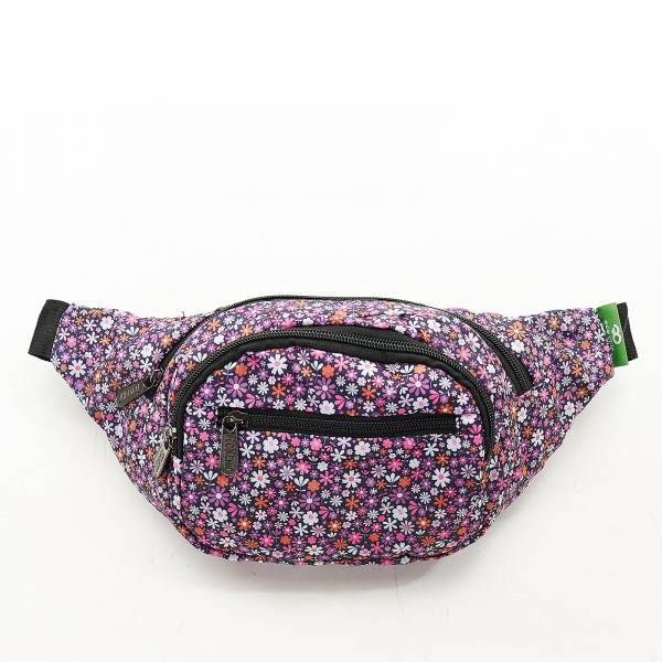 H01 Purple Ditsy Bum Bag x2