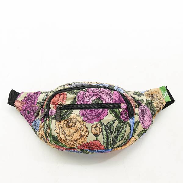 H04 Green Peonies Bum Bag x2