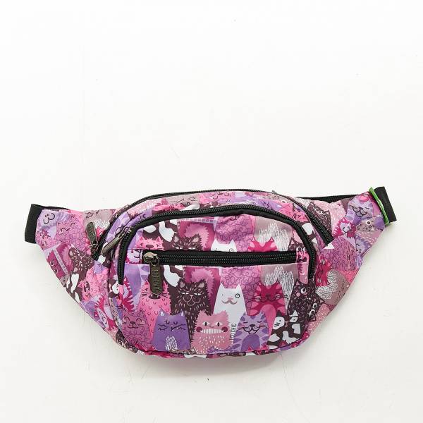 H10 Purple Stacking Cats Bum Bag x2