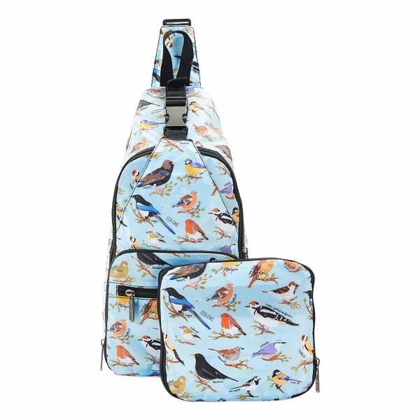 I07 Blue Wild Birds Cross Body x2