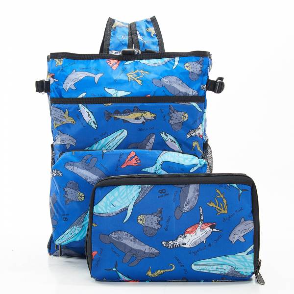 J04 Blue Sea Creatures Cool Backpack