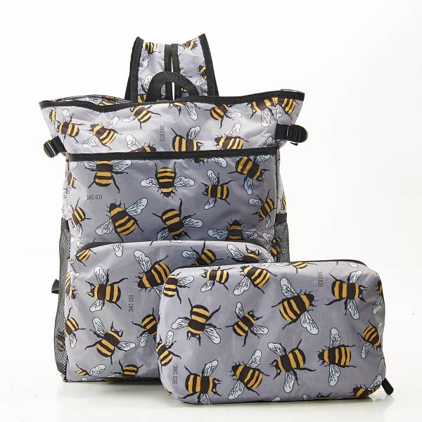 J10 Grey Bees Insulated Backpack