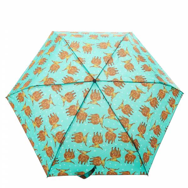 K14 Green Highland Cow Mini Umbrella x2