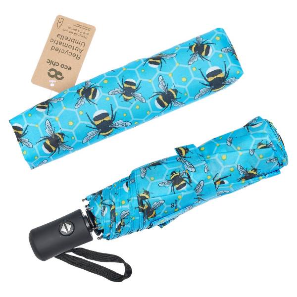 KA42 Blue Bumble Bee Automatic Umbrella