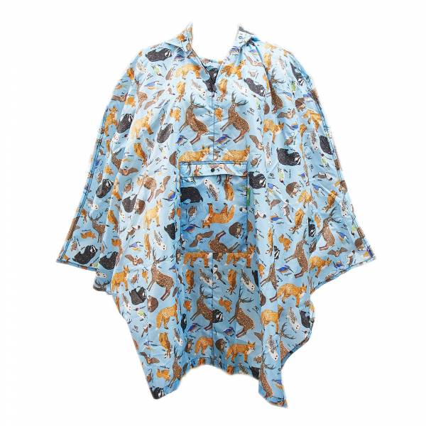 L01 Blue Woodland Poncho x2