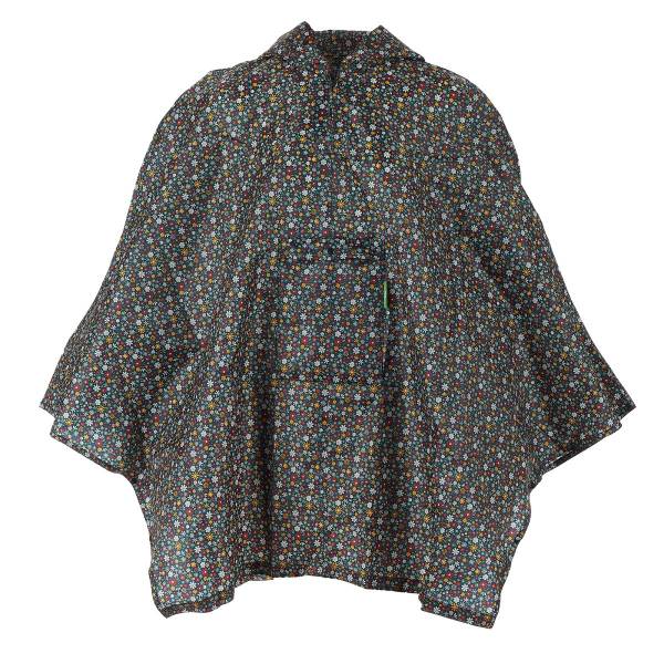 L04 Black Ditsy Poncho x2