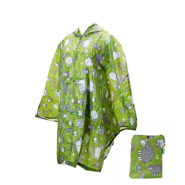 L11 Green Sheep Foldable Poncho x2