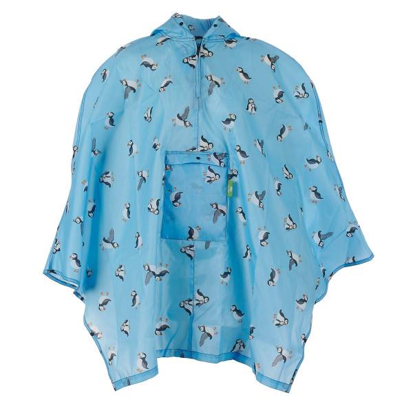 L78 Blue Multi Puffin Poncho x2