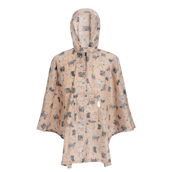 L81 Beige Sheep Realism Poncho x2
