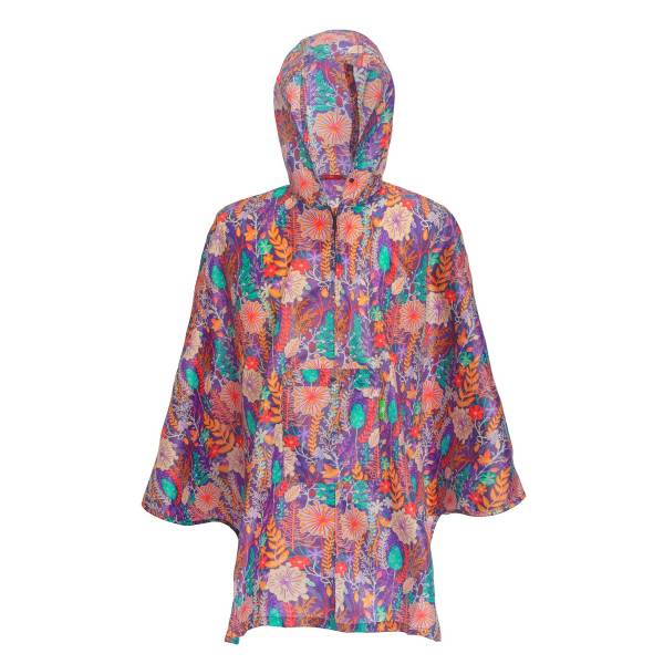 L82 Purple Lush Floral Poncho x2