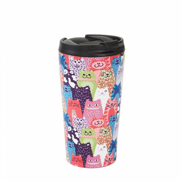 N10 Multiple Stacking Cats Thermal Coffee Cup