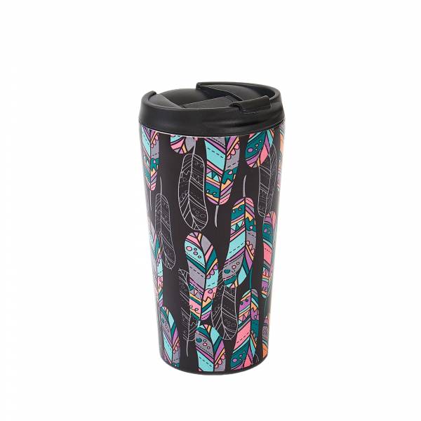 N11 Black Feather Thermal Coffee Cup