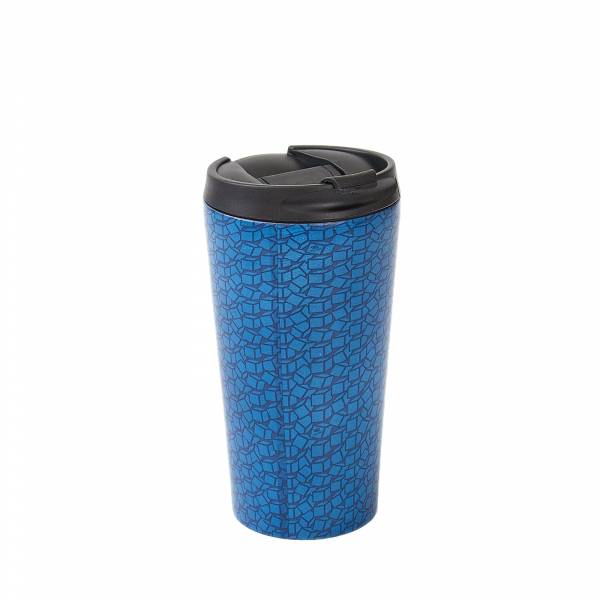 N13 Navy Disrupted Cubes Thermal Coffee Cup