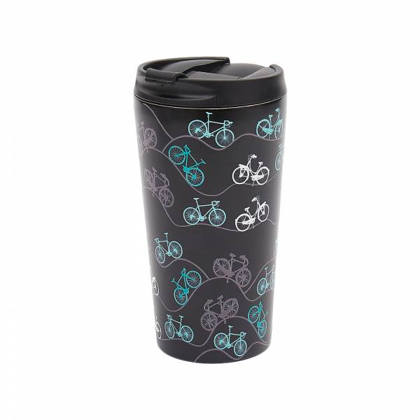 N25 Black Bike Thermal Coffee Cup