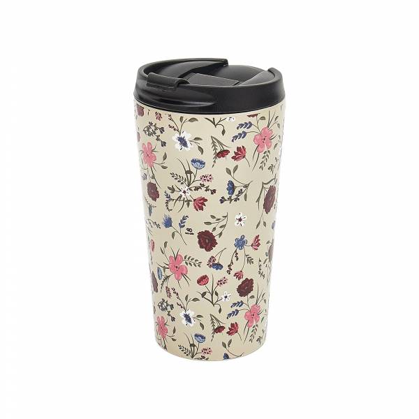 N29 Beige Floral Thermal Cup