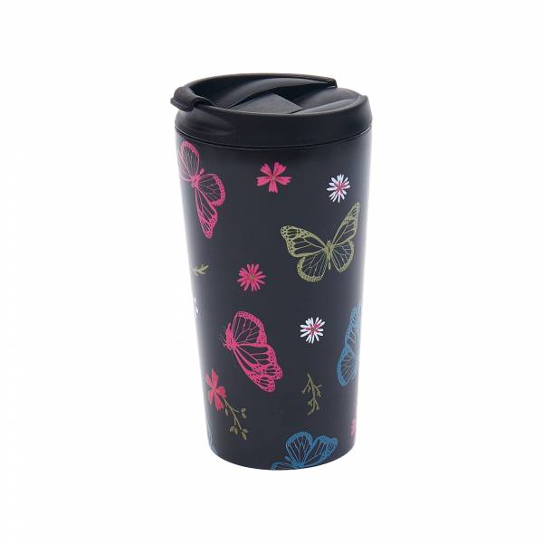 N32 Black Monarch Butterflies Thermal Cup