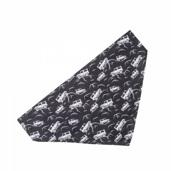 PB01 Black 4x4 Dog Bandana x2