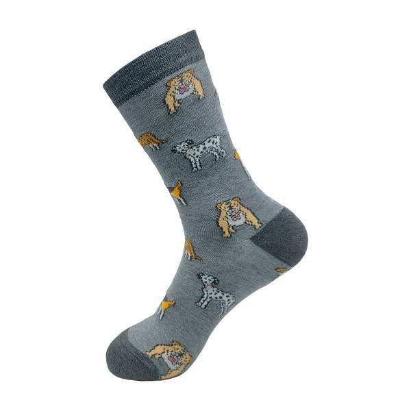 SK08 Grey Dogs Bamboo Sock 4-8