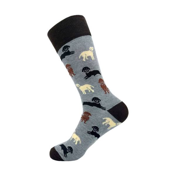 SKL03 Grey Labradors Bamboo Sock 6-11