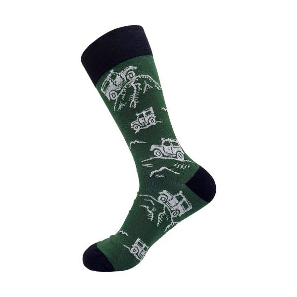 SKL04 Green Landrover Bamboo Sock 6-11