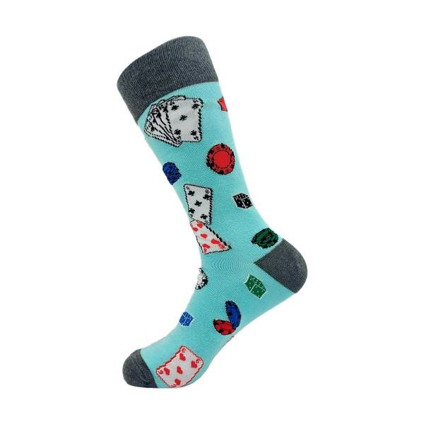 SKL07 Mint Poker And Dice Bamboo Sock 6-11