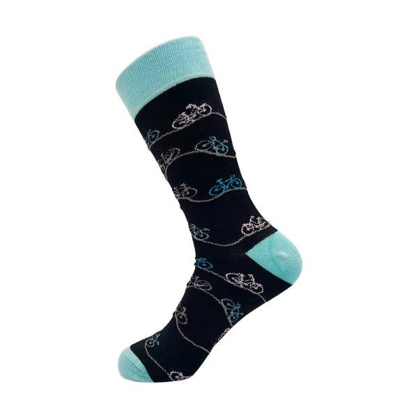 SKL11 Black Bikes Bamboo Sock 6-11