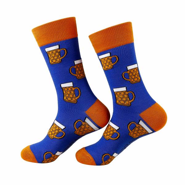 SKL13 Blue Beer Bamboo Sock 6-11