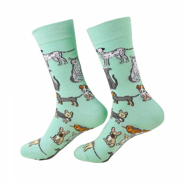 SKL33 Blue Dogs Bamboo Sock 6-11