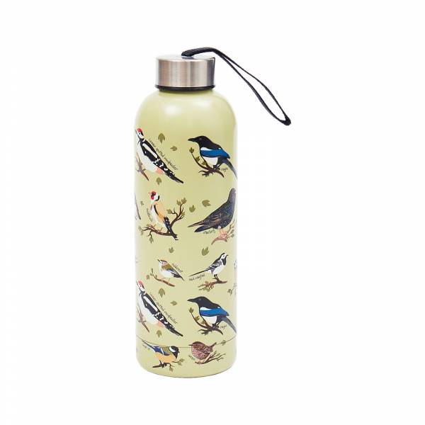 T03 Green Wild Birds Thermal Bottle