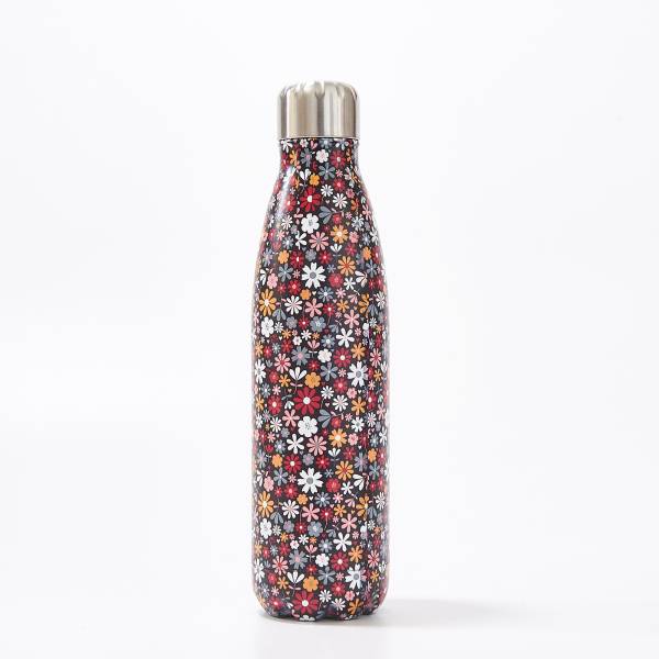 T21 Black Ditsy Doodle Thermal Bottle