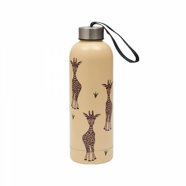 T37 Beige Giraffes Thermal Bottle