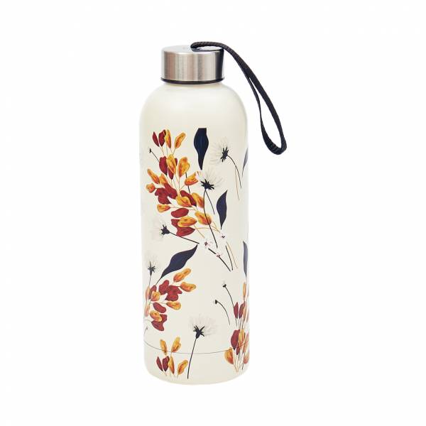 T44 Beige Flowers Thermal Bottle