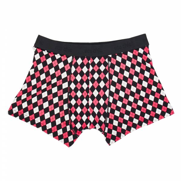 U01 Fuchsia Argyle Bamboo Underpant M