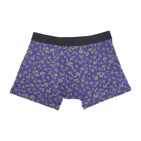 U06 Purple Palm Tree Bamboo Underpant M