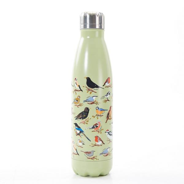 T03 Green Wild Birds Thermal Bottle