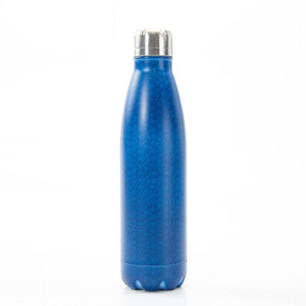 T08 Navy Disrupted Cubes Thermal Bottle