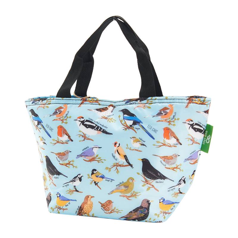 C17 Blue Wild Birds Lunch Bag x2